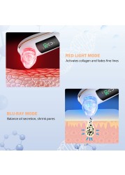 Electric Red and Blue Light Blackhead Remover Blackhead Pore Cleaner Acne Removal Deep Cleaning Skin Care