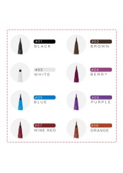 8 Colors New Waterproof Long Lasting Eyeliner Colorful Matte Liquid Eyeliner Pencil Pigment Party Permanent Natural