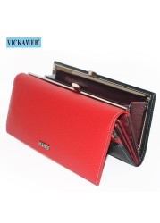 Free Gift Genuine Leather Women Wallet Fashion Rainbow Magnetic Hasp Coin Purse Female Long Ladies Money Clutch Bag WRS-1518