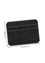 New Thin Mini PU Leather Wallet Slim Bank Credit Card Holder 5 Slots Business Mini ID For Men Women Coin Purse Card Holder