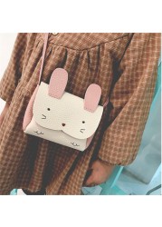 Girls PU Coin Purse Clutch Bag Cute Wallet Kids Rabbit Shoulder Bag Money Pouch Purse Kids Clutch Bag Baby Girls Wallet pochette