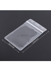 5pcs Unisex Popular Transparent Clear PVC Plastic Badge Work Exhibition ID Name Card Holders Waterproof