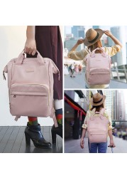 BAGSMART Women's Laptop Backpack Travel Backpack Doctor Bag Suitable for School Work Business Travel Female Pink Backpack