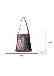 Women Bag Fashion Silk Printing Shoulder Shopping Bag Casual Female Bag Large Capacity Luxury Shopping Bag Designer Handbags