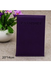 New Fashion PU Women's Passport Holder Couple Models Girls Passport Cover Unisex Card Case Man Card Holder