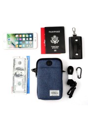 Travel Small Shoulder Neck Bag Messenger Passport Holder Cover Belt Pouch Crossbody Bag With Shoulder Strap