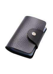 Fashion PU Leather 24 Bit ID Card Holder Multifunctional Business Bank Card Case Men Women Credit Passport RFID Wallet Bag Wallet