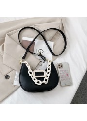 2022 New Fashion Chain Women Handbag Trend Women Shoulder Bag PU Leather Crossbody Bags For Women Hit Color Messenger Bags