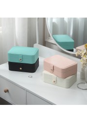 2021 Portable Jewelry Box Jewelry Organizer Display Jewelry Box Travel Boxes PU Leather Storage Box Jewel Holder Joyero