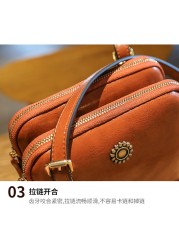 Women's leather handbag casual fashion brand design crossbody bag single shoulder bag free shipping