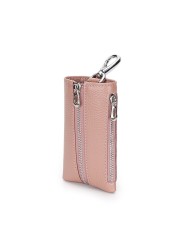 Women's key bag multifunctional leather home key bag 2-in-1 first layer cowhide storage wallet pocket waist car hanging bag