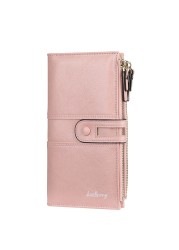 New Women's PU Leather Wallet Female Purses Large Capacity Women's Zipper Clip Wallet Ladies Long Clutch Coin Card Holder