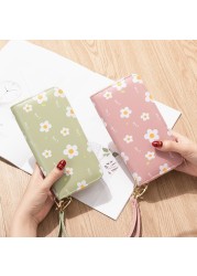 Women Lady Wallets Flower Long Zipper Coin Purse Cards Holder Woman Bags Purse Purse Purse Clutch Money Wristlet