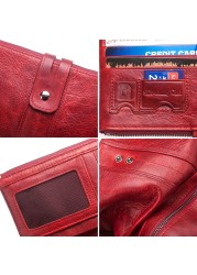 Fashion Women Leather Wallet Long Wallet Card Holder Rfid Genuine Leather 100% New Collection