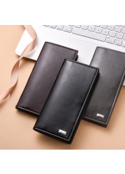 Fashion Long Section Wallets For Men Famous Brand Coin Bag High Capacity ID Wallet Purse Zipper Clutch Mobile Phone Bag Clutch