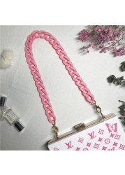 1pc 60cm/120cm Detachable Replacement Shoulder Bag Strap Fish Bone Acrylic Resin Handbag Chain Strap Bands Bag Accessories