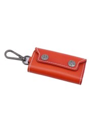 Leather Housekeeper Zipper Card Case Men Women Car Key Key Holder Organizer Fashion Money Bag Wallets