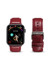 For Apple Iwatch Genuine Leather Band Leather Watch Strap For Apple Watch 1/2/3/4 Crocodile Pattern Leather Band For Iwatch