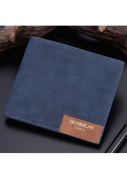 2022 minimalist men's wallet small wallet youth retro ultra-thin men's cross section wallet men's wallet wholesale price