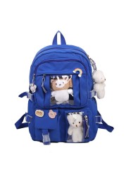 High school student backpack large capacity ins Japanese junior high school student schoolbag female Korean elegant mori girl