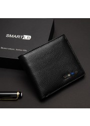 SmartLB الجلود حامل بطاقات صغير أفضل هدية للرجل والمرأة مكافحة سرقة المحفظة لتحديد المواقع مكافحة خسر مُتعقب بلوتوث شحن مجاني