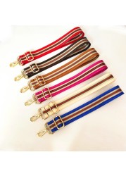 3.8cm Shoulder Strap Width 80~130cm Adjustment Belt Bag Vertical Stripe Design Contrast Color Bag Webbing Accessories