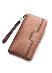 Men's Faux Leather Wallet Casual Pocket New Style Wallet Craft Design Card Holder Detachable Handbag for Men