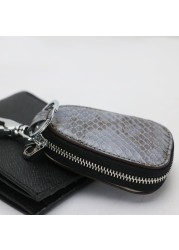 Customized Genuine Snake Leather Car Key Wallet Holder Men Luxury Car Key Ring Unisex Key Holder for Car