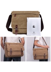 MARKROYAL - Men's Canvas Shoulder Bag, High Quality Laptop Shoulder Bag