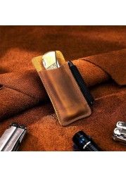 EASYANT Leather Pocket Bag, EDC Organizer, Strap, Clip, Buck 110 Space Pen