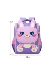 Children's school bag for girls large capacity children's backpack lightweight breathable fashion gradient princess bag for girls