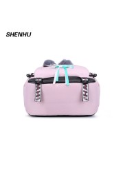 Anti-theft Backpack Woman Laptop Bag External USB Charge Computer Backpacks Waterproof School Bag For Teenage Girls Black Pink