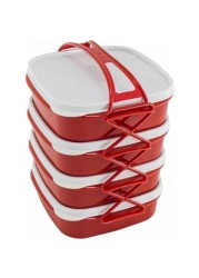 Food Lunch Box Office School Camping Picnic Plastic 4pcs Various Color Storage Lunch Dinner High Quality