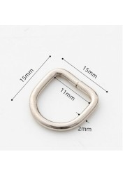 100pcs/set D Rings Buckle for DIY Hand Strap Purse Hardware Accessories Semi-circular D Buckle Keychain Ring Clasps