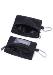 Unisex Mini Coin Purse With D-buckle Card Key Holder Clutch Bag Women Men Casual Travel Zipper Waist Bag Portable Change Purse