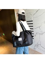 Casual Ladies Bags Large Capacity Luggage Bags Fashion Women Patchwork Fitness Shoulder Bag Travel Bag