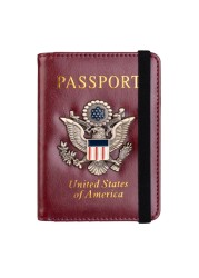 الولايات المتحدة الأمريكية الولايات المتحدة الأمريكية تتفاعل الرجال محفظة لجواز السفر غطاء حامل