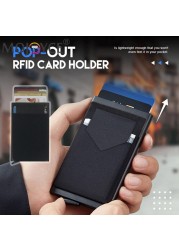 Anti-theft Automatic ID Card Holder Portable Aluminum Protective Bank Credit Card Storage Bag Smart Quick Release Wallet