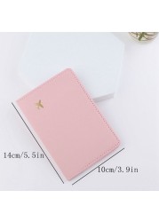 Unisex Simple Passport Holder Protector Cover Wallet PU Card Case Holder Travel Document Organizer Storage With Card Slot