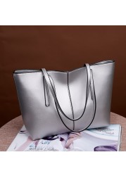Women's luxury PU leather handbag, shoulder bag, large tote bag, 2021