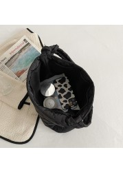 Fashion Cotton Quilted Diamond Lattice Handbag With Small Bag Nylon Solid Color Zipper Composite Bag Shoulder Bags For Women 2021