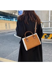 Women Shoulder Bags Winter Fashion Faux Lamb PU Small Zipper Shoulder Bag Everyday Crossbody Bag For Shopping Travel