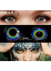 Amara Colored Contact Lenses For Eyes Anime Cosplay Colored Lenses Blue Purple Multicolor Contact Lenses Makeup Beauty