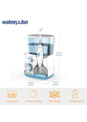 Waterpulse الفم الري v300 12 ضغط جهاز تنظيف الأسنان بالماء 800 مللي الأسنان نظافة الأسرة الرعاية الري الأسنان نفاثة مياه للأسنان 5 تلميح