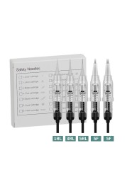 Disposable Needle Easy Click Eyebrow Tattoo Needles 1RL 3RL 5RL 5F 7F Sterilizing Pigmentation Needles For Permanent Makeup