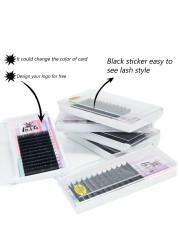 High Quality C/D Curl Faux Mink Softness False Mink Volume Lashes Flat Matte Individual Eyelashes Lash Salon and Make up