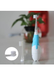 Seago Children Sonic Electric Toothbrush Lamp Battery Power Light Smart Timer Waterproof IPX7 Replacement Dupont Brush Head SG513