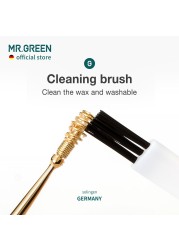 MR.GREEN Earwax Removal Tool 360° Spiral Massage Through Aural Ear Canal Cleaner Stainless Steel Flexible Design Ear Care Tools