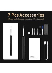 NP20 Smart Ear Cleaner Stick with Endoscope 400W High Precision Wireless Earwax Remover Set Rechargeable Otoscope Cleaning Tools