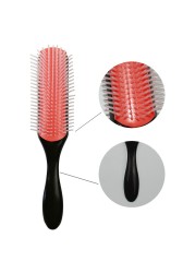 9-rows Detangling Hair Brush Denman Detangler Brush Scalp Massager Straight Curly Wet Hair Comb